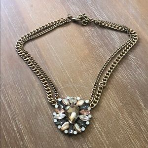 Statement necklace with rhinestones By Loft